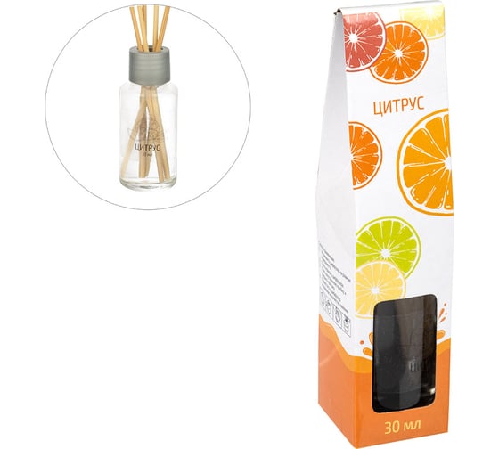 Изображение товара Диффузор для дома с палочками Волшебная страна 30 мл, аромат "Цитрус" 107508