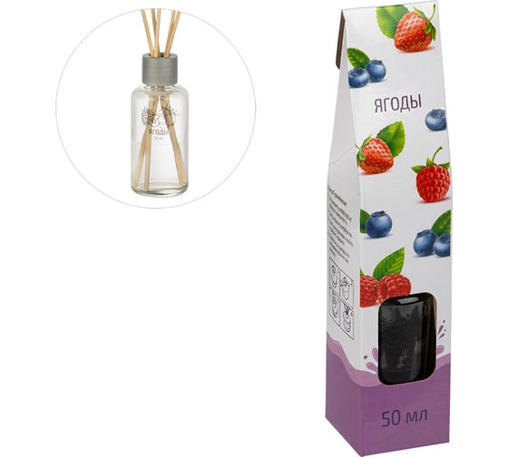 Изображение товара Диффузор для дома с палочками Волшебная страна 50 мл, аромат "Ягоды" 107511