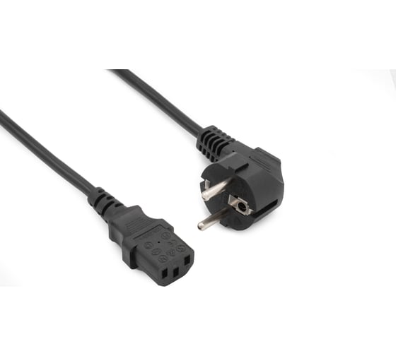 Изображение товара Кабель питания A1 1 м., С13-С14, 3x1 мм², 2200 Вт., черный A1-PC1-C13-C14-1M