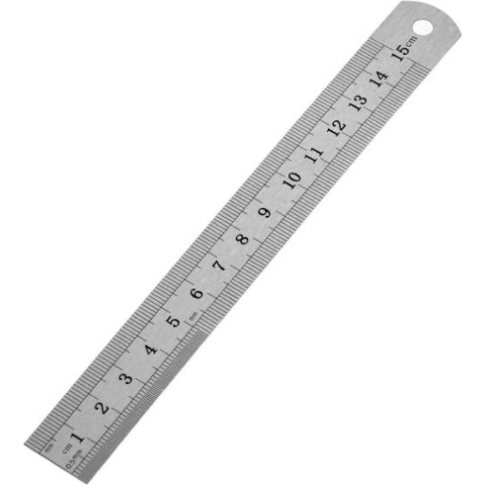 Измерительная металлическая линейка ТУНДРА металлическая измерительная линейка калиброн