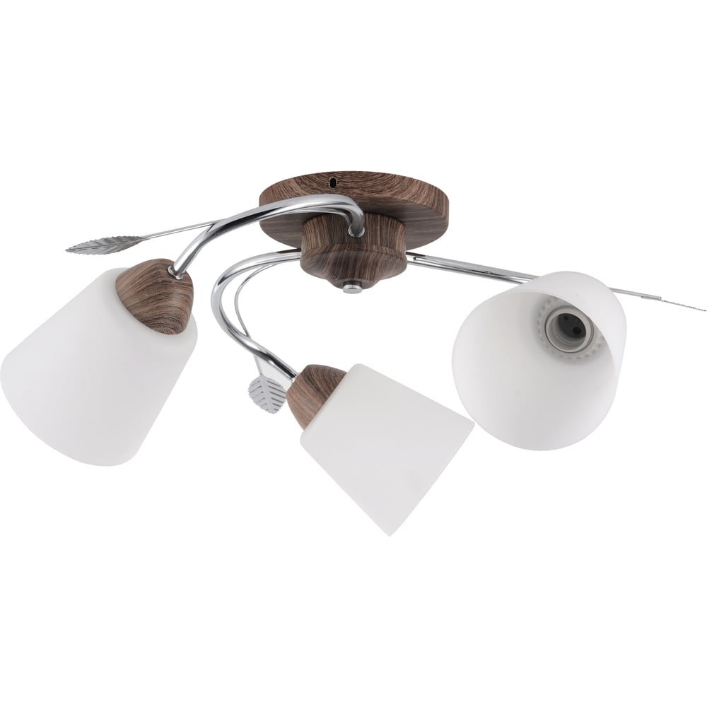 Изображение товара Потолочный светильник ЭкономСвет 66002/3WD+CR WT с тремя лампами, стильный накладной дизайн