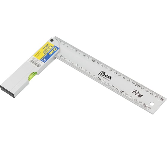 Изображение товара Угольник алюминиевый с уровнем KUBIS 250 мм 05-03-1250