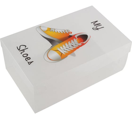 Изображение товара Коробка для обуви с принтом Рыжий кот SB6 пластик, 33x20x13см 312555