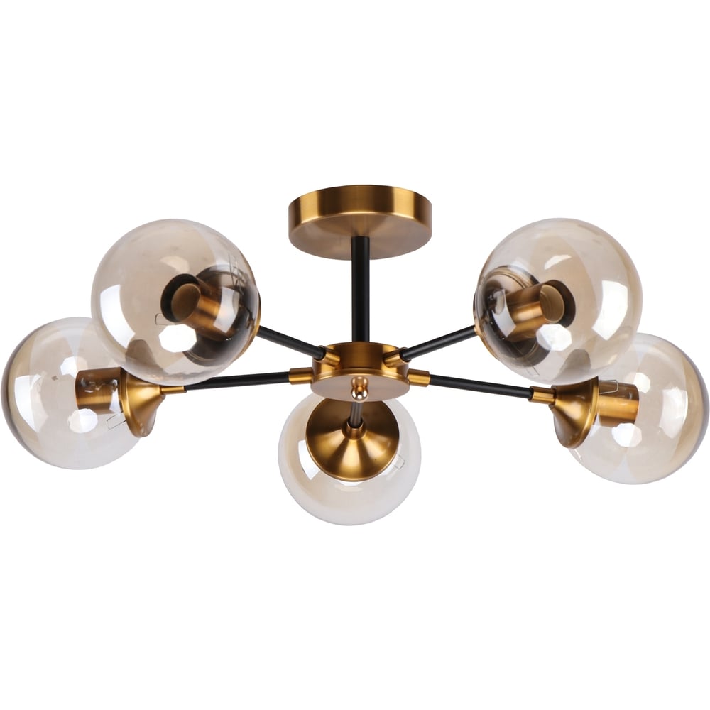 Изображение товара Потолочный светильник ЭкономСвет 20713/5GD+BK AMB для дома