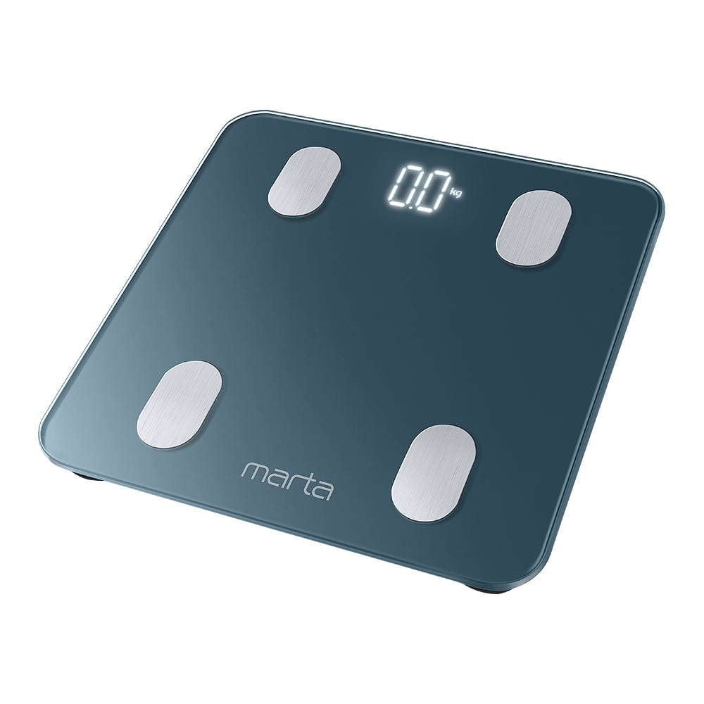 Изображение товара Напольные весы MARTA MT-1606 с Bluetooth и жироанализатором синий сапфир