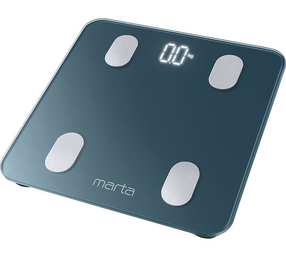 Изображение товара Напольные диагностические весы MARTA MT-1606 синий сапфир, LED, умные с Bluetooth 37272