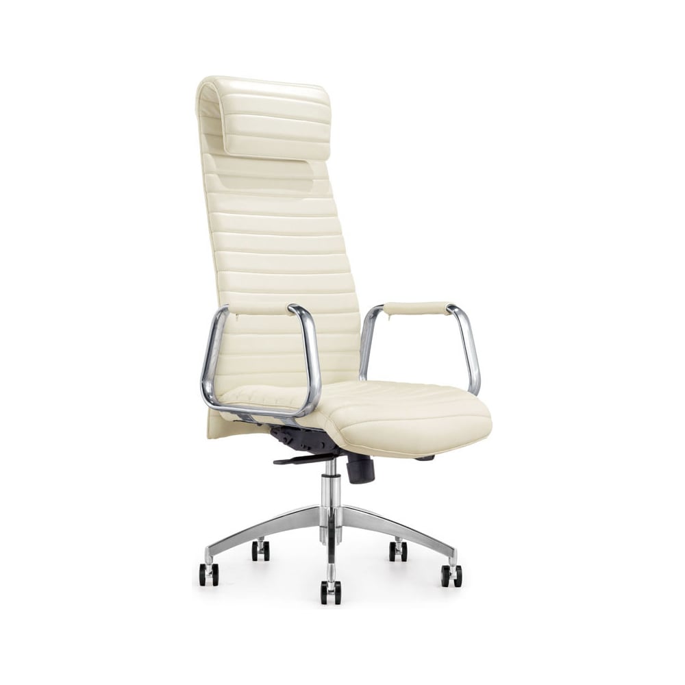 фото Кресло руководителя easy chair bnfc echair-528 ml кожа белая, алюминий 342968