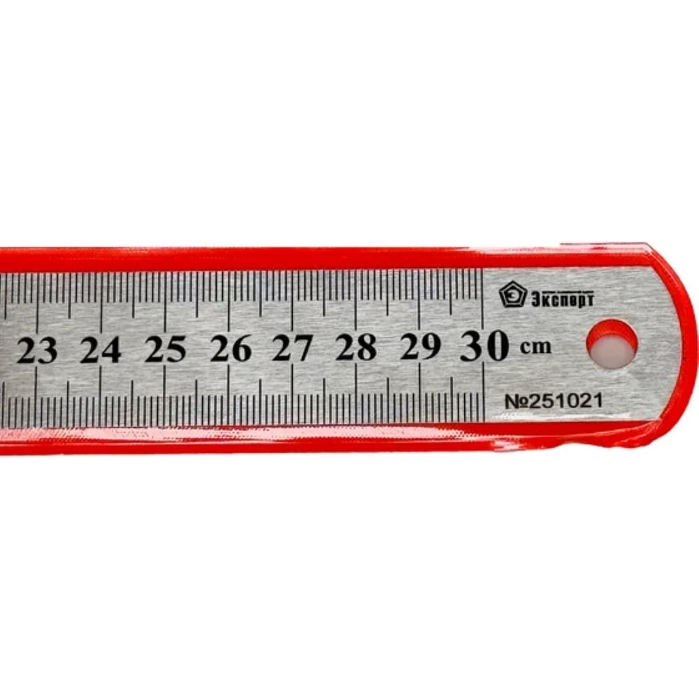 Изображение товара Линейка измерительная металлическая НТЦ Эксперт 300 мм ntc-000147 полупрофессиональная