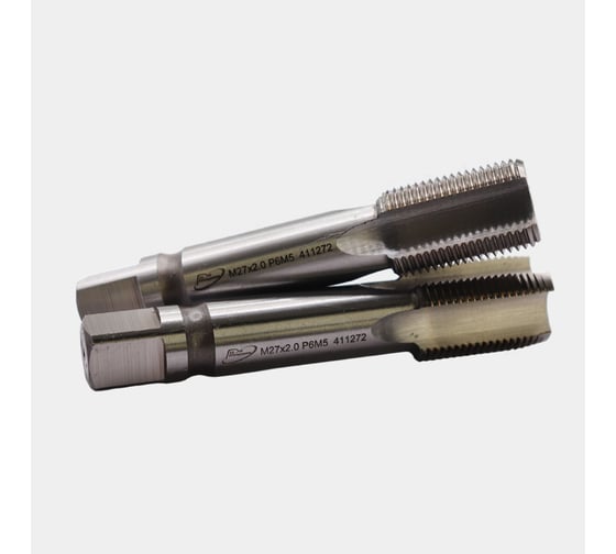 Изображение товара Метчик машинно-ручной РОСИНСТРУМЕНТ М27.0x2.0 ГОСТ 3266-81 Р6М5 комплектный 2 шт. 411272