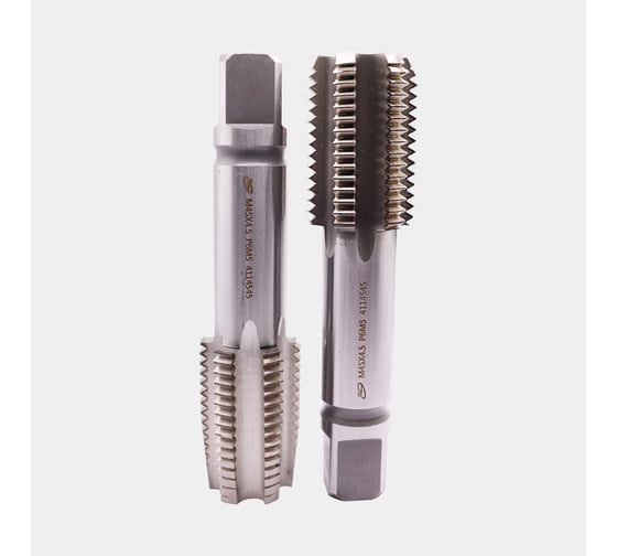 Изображение товара Метчик машинно-ручной РОСИНСТРУМЕНТ М45.0x4.5 ГОСТ 3266-81 Р6М5 комплектный 2 шт. 4114545