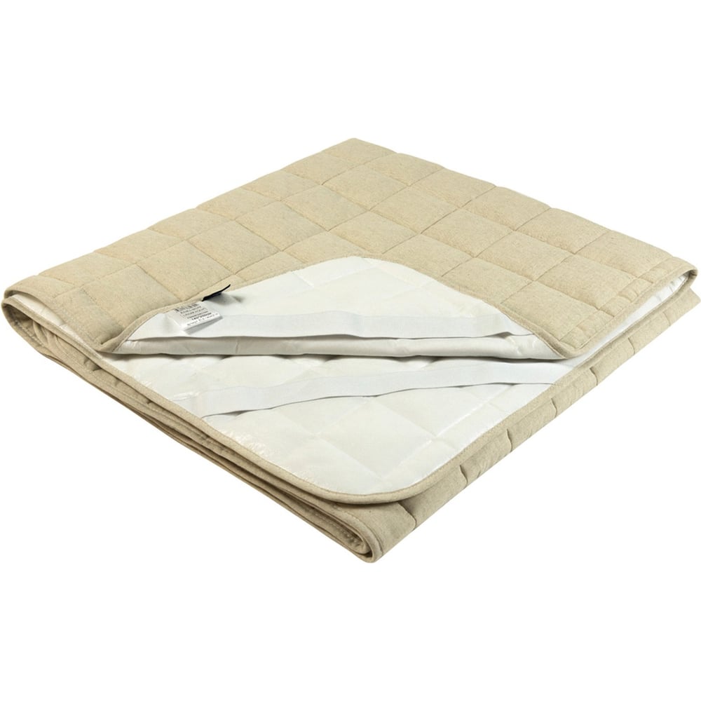 Изображение товара Наматрасник EDELSON LINUM AQUA 200x200 см с резинкой по углам чтобы защитить матрас