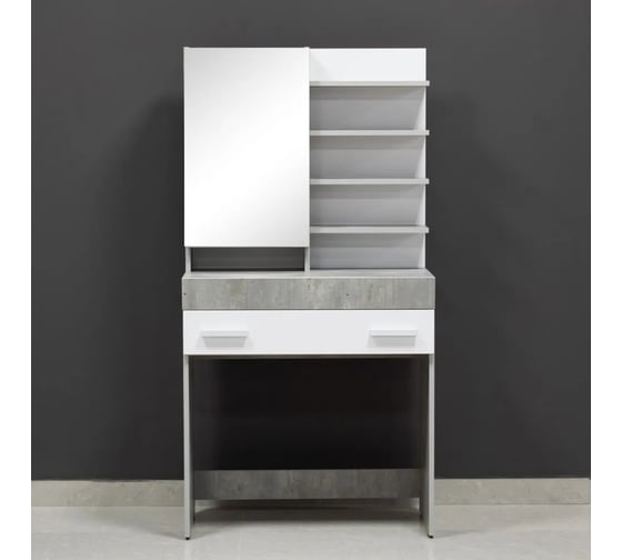 Изображение товара Стол туалетный Арника Инстайл СТ-01 бетон/белый 00-00130882