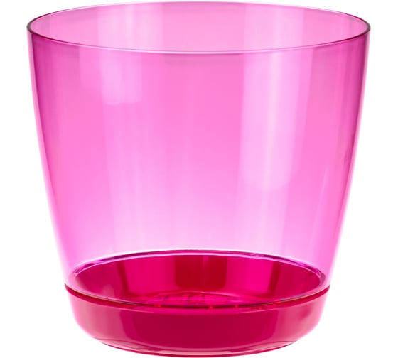 Изображение товара Кашпо с поддоном IDEA ОРХИДЕЯ D180мм, 3л М 3051 Розовый прозрачный