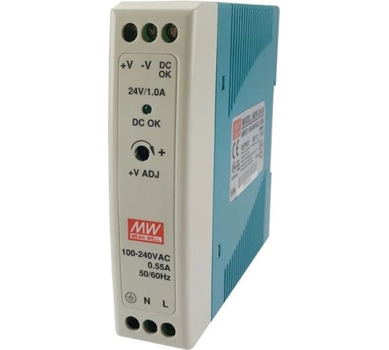 Изображение товара Источник питания Mean Well MDR-20-24 AC-DC 24Вт Т00249982
