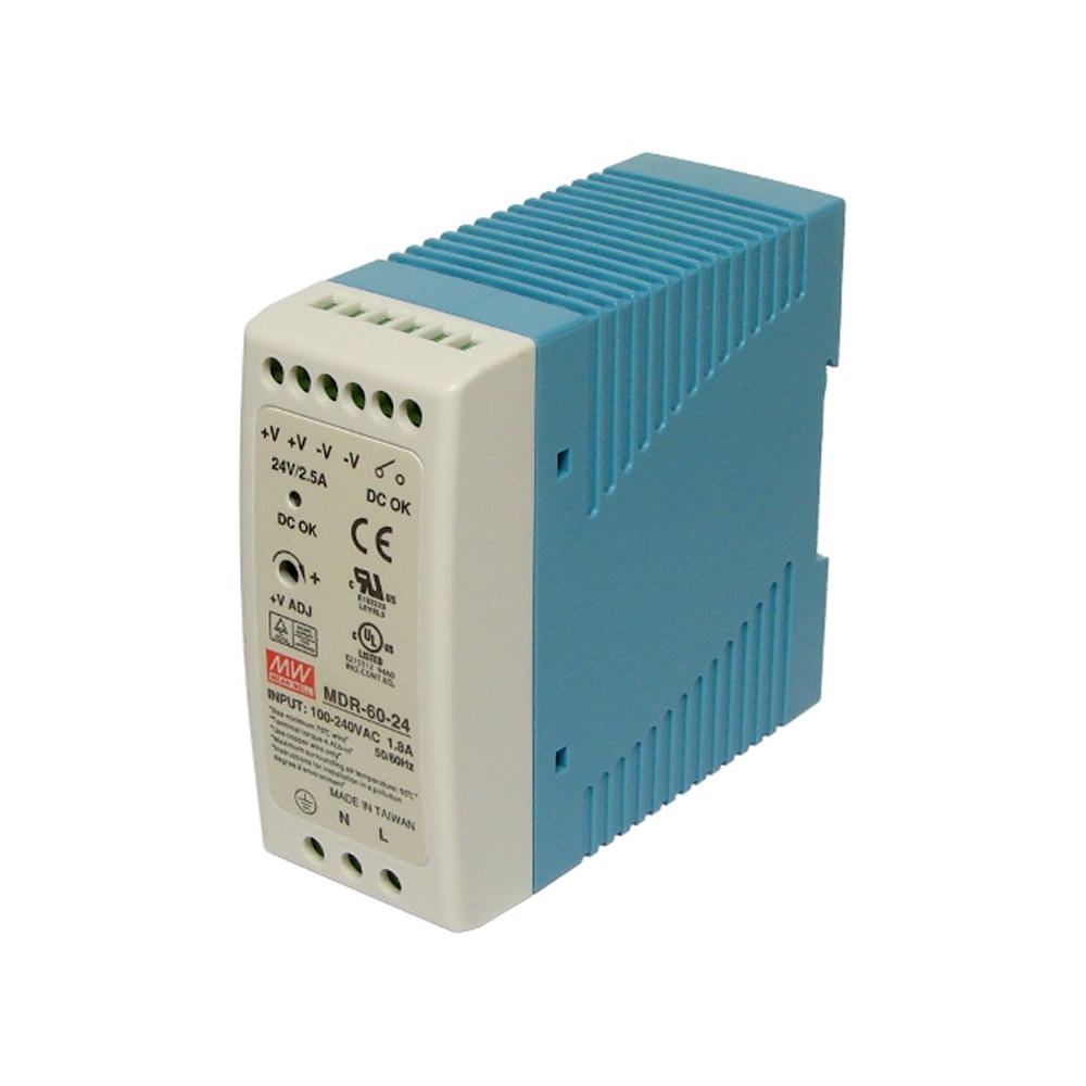 Изображение товара Источник питания Mean Well AC/DC MDR-60-24 Т00252360 Изображение товара Источник питания Mean Well AC/DC MDR-60-24 Т00252360