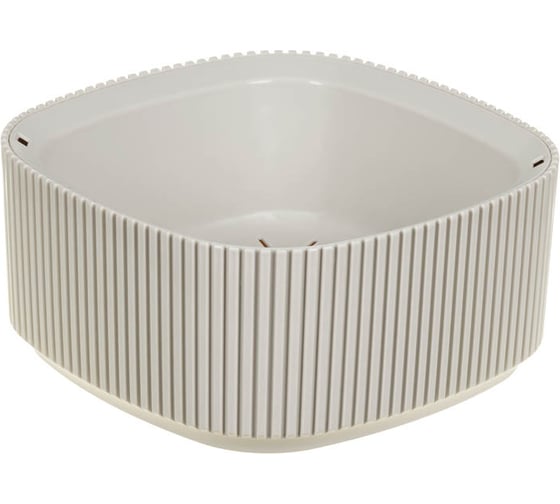 Изображение товара Кашпо IDEA СТРИП 200x200 мм, 1,6л со вставкой Кремовый М 3250 Кремовый