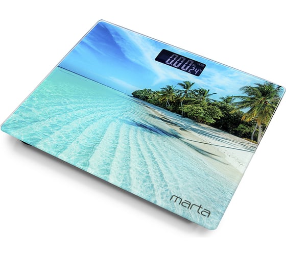Изображение товара Напольные диагностические весы MARTA MT-SC1696 пляж, LCD, умные с Bluetooth 38281