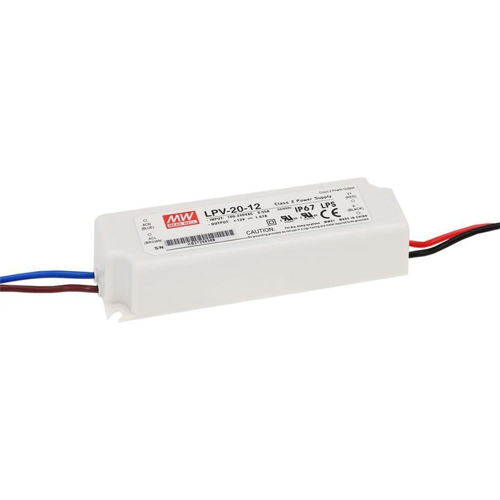 Изображение товара Источник питания Mean Well AC/DC LPV-20-12 20 Вт для промышленных систем Изображение товара Источник питания Mean Well AC/DC LPV-20-12 20 Вт для промышленных систем