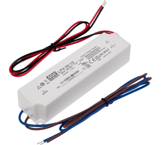 Изображение товара Источник питания Mean Well AC/DC LPV-35-12 Т00285488