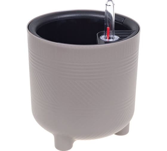 Изображение товара Кашпо IDEA ШЭНК D220 мм, 6,5л с вставкой и с автополивом французcкий серый М 3242 французcкий серый
