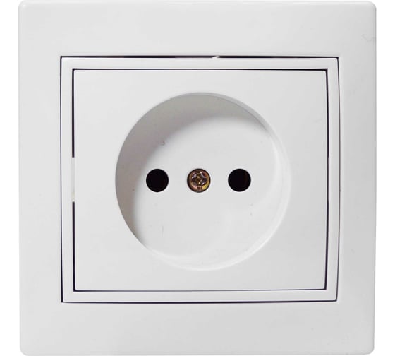 Изображение товара Розетка Jilion 1 гнездо без заземления белый 9533156