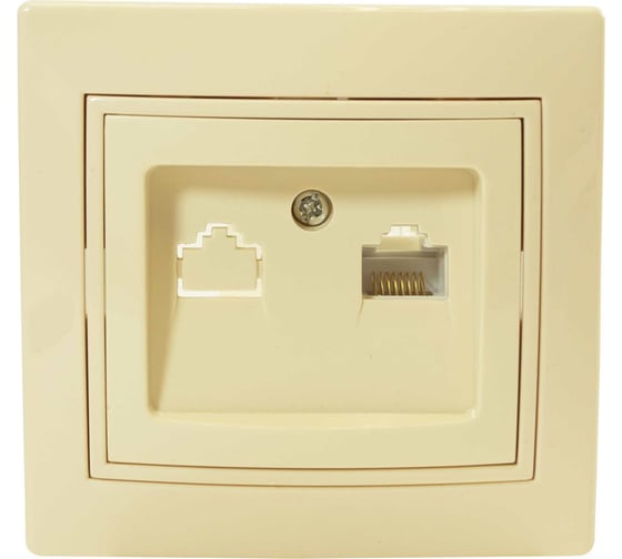 Изображение товара Интернет розетка Jilion RJ45 бежевый 9533193