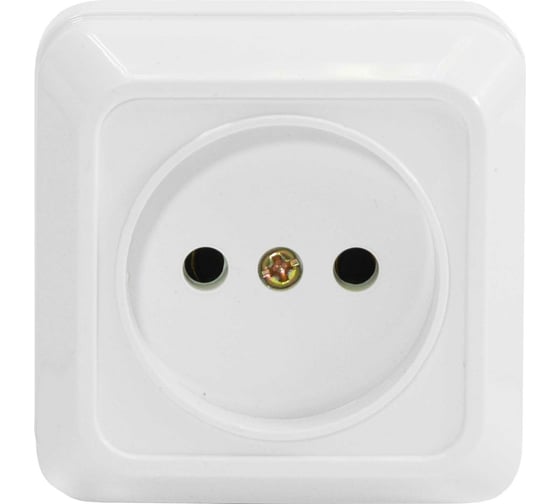Изображение товара Розетка Jilion 1 гнездо без заземления белый 9533426