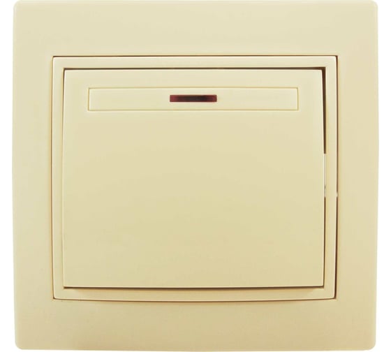 Изображение товара Одноклавишный выключатель Jilion с подсветкой бежевый 9533125