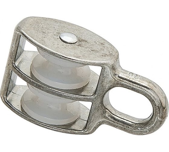 Изображение товара Двойной блок для троса Fixbox 15 мм белый цинк 1 шт 243290