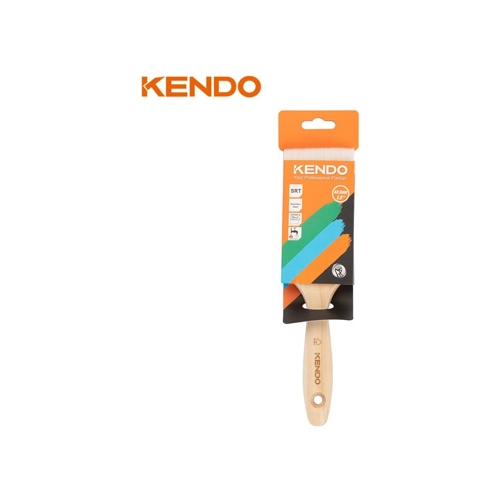 Изображение товара Кисть KENDO 76 мм с деревянной ручкой для покраски и отделочных работ Изображение товара Кисть KENDO 76 мм с деревянной ручкой для покраски и отделочных работ