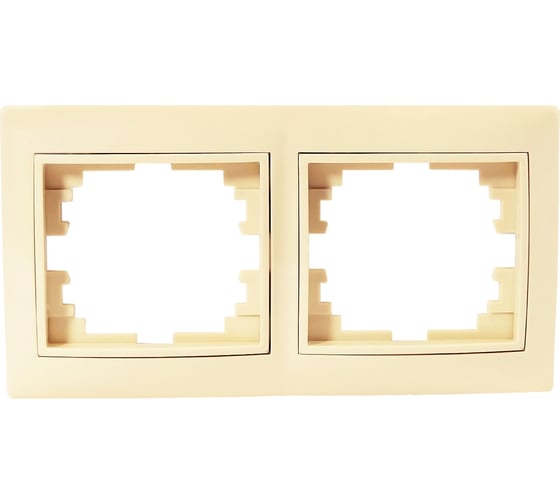 Изображение товара Рамка для розеток/выключателей Jilion 2 гнезда бежевый 9533105