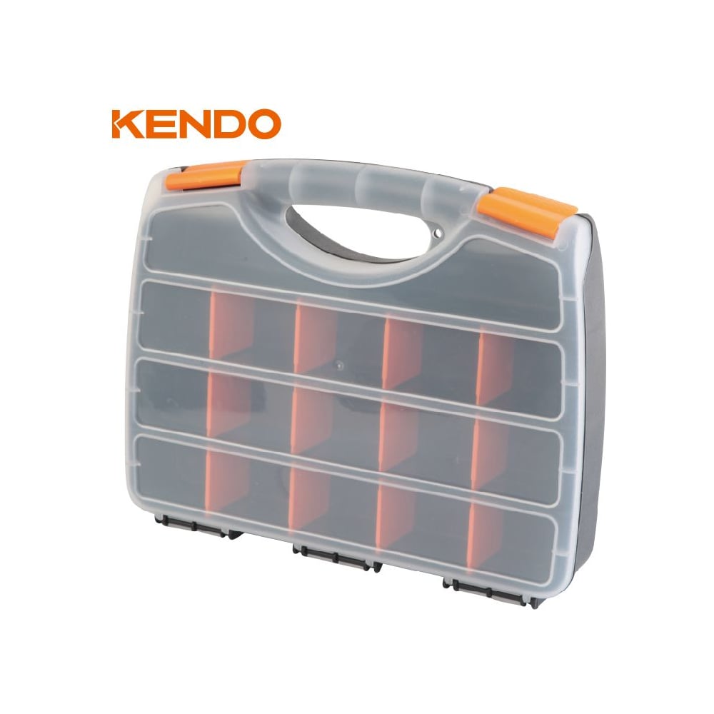 Изображение товара Кейс-органайзер для инструментов KENDO 90224 320x255x60 мм для мелочей и метизов