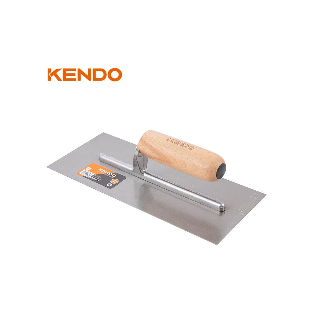 Изображение товара Гладилка стальная KENDO с деревянной ручкой 280x120 мм для декоративных работ