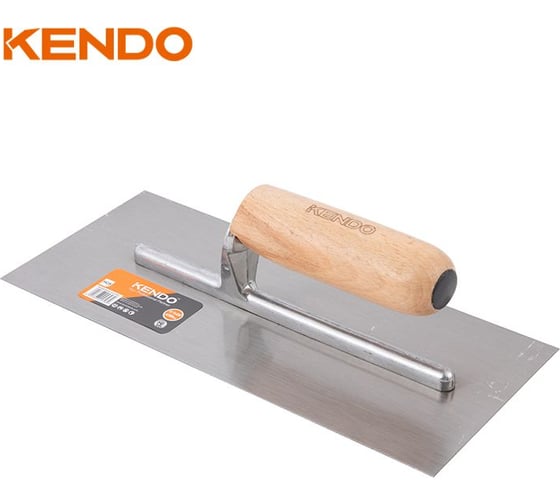 Изображение товара Гладилка стальная KENDO с деревянной ручкой, 280x120 мм 45328