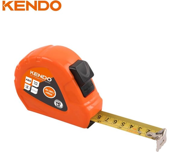 Изображение товара Ударостойкая рулетка с автостопом KENDO 5 м, 19 мм 35027
