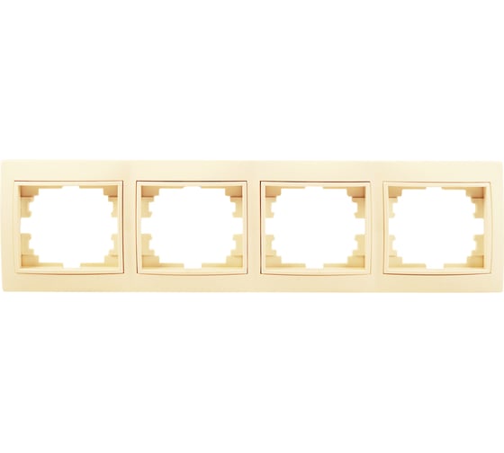 Изображение товара Рамка для розеток/выключателей Jilion 4 гнезда бежевый 9533113