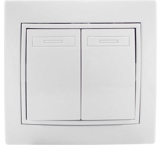 Изображение товара Двухклавишный выключатель Jilion белый 9533136