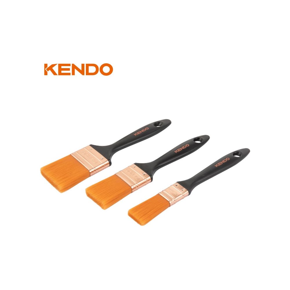 Изображение товара Кисти KENDO набор 3 шт. (25, 28, 50 мм) плоские универсальные Изображение товара Кисти KENDO набор 3 шт. (25, 28, 50 мм) плоские универсальные