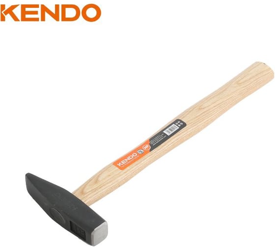 Изображение товара Молоток слесарный с деревянной рукояткой KENDO 273гр  25213