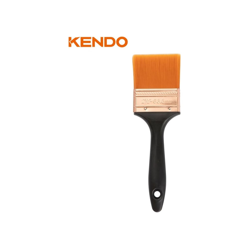 Изображение товара Кисть плоская KENDO 63 мм с пластиковой ручкой универсальная