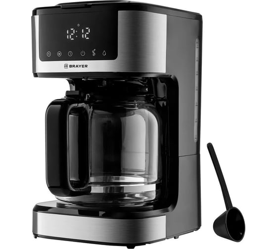 Изображение товара Кофеварка BRAYER 1124BR 900 Вт, 1,8 л, нейлоновый съемный фильтр, шкала, автоотключение BR1124