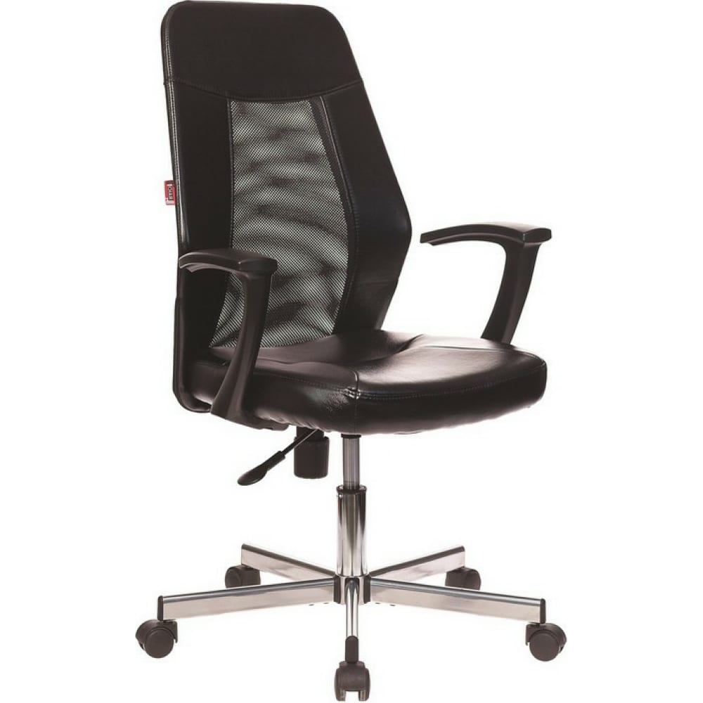 фото Кресло easy chair vbechair-225 dsl ptw кожзам, черный, сетка черная, хром 979629