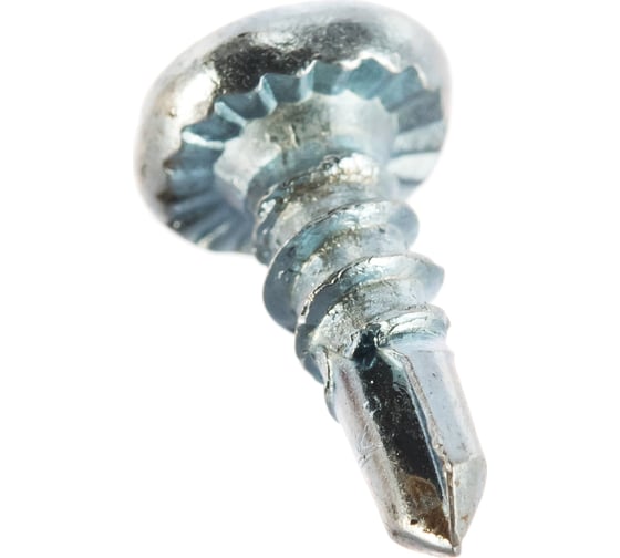 Изображение товара Саморез клоп VIPкрепеж белый, полусфера, сверло, 3.5х9.5 23 шт 10203 VIP