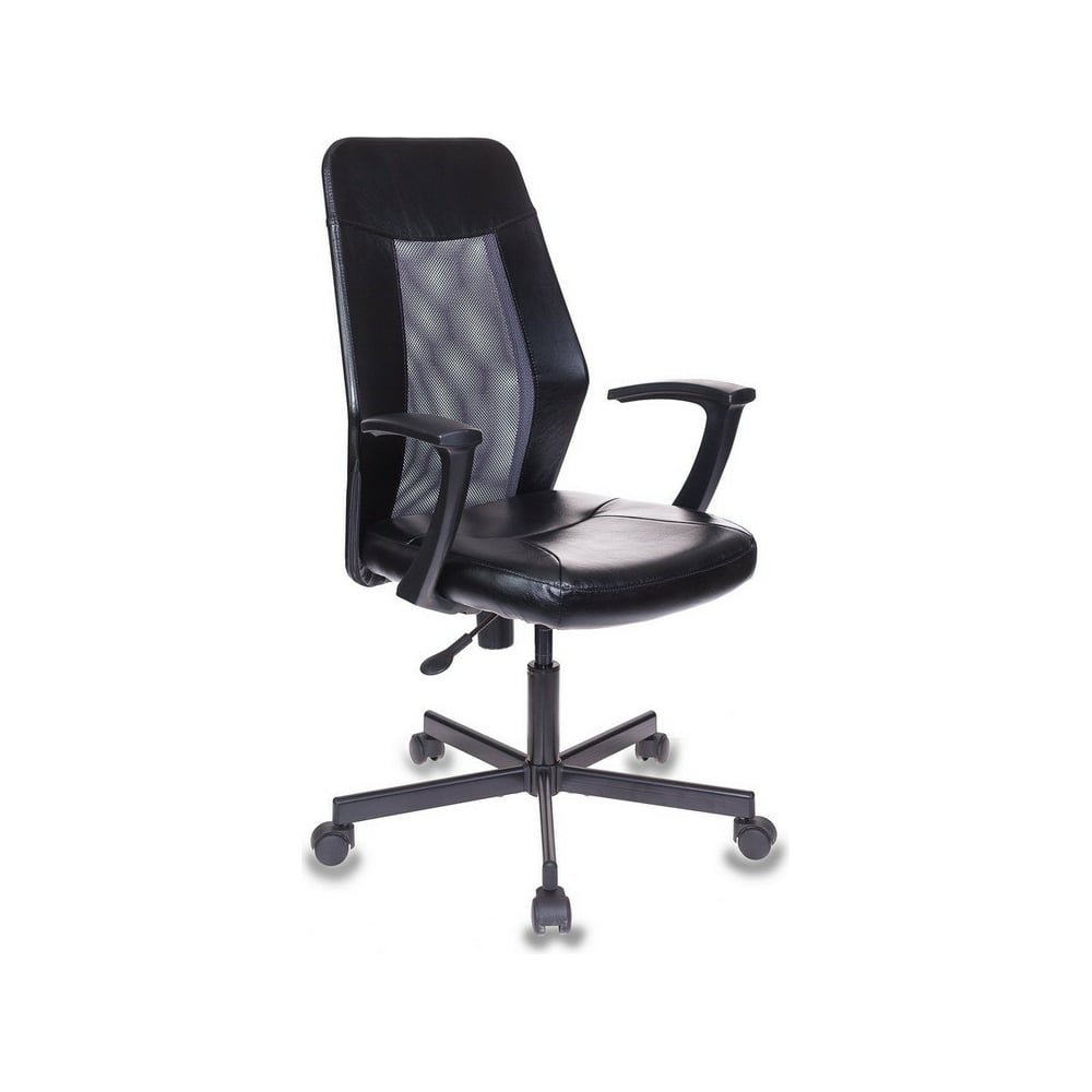 фото Кресло easy chair vbechair-225 ptw кожзам, черный, сетка серая tw-04 795404