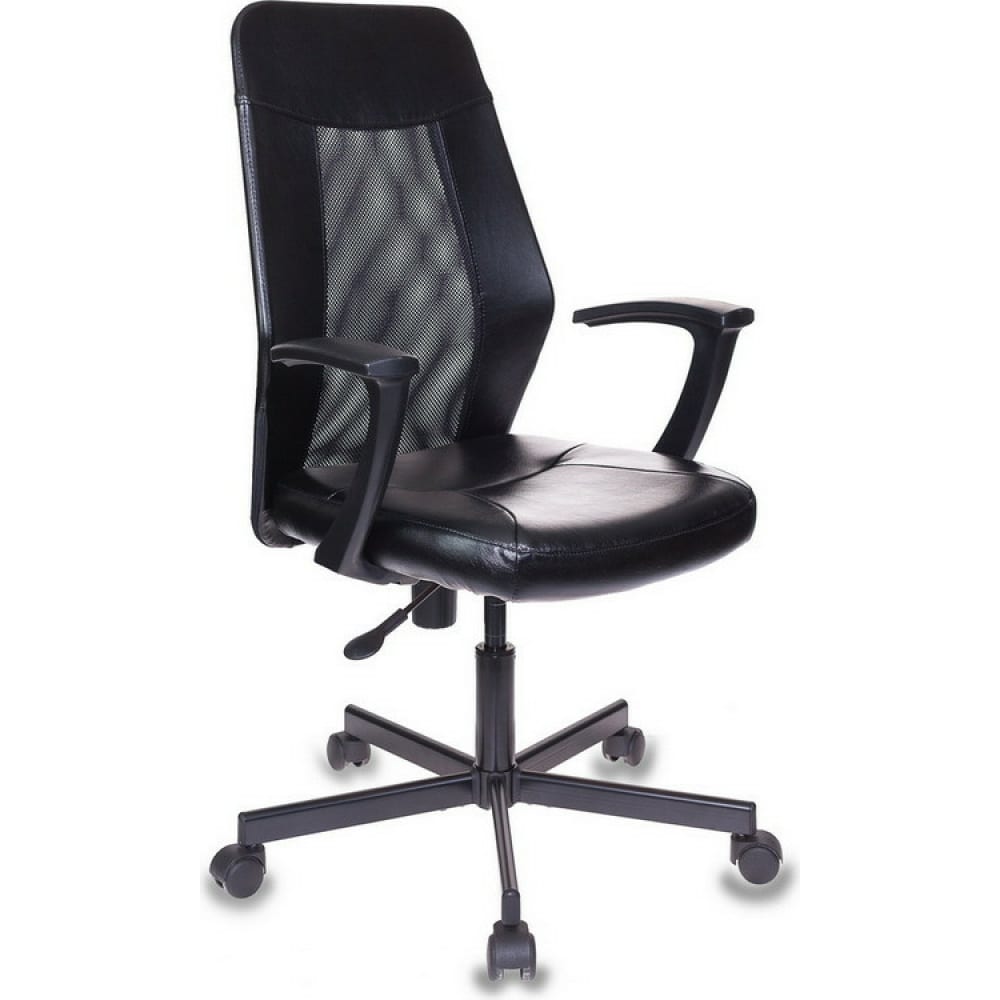 фото Кресло easy chair vbechair-225 ptw кожзам, черный, сетка черная 794291
