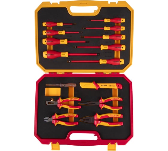 Изображение товара Универсальный набор диэлектрических инструментов TOLSEN 15 предметов V82115