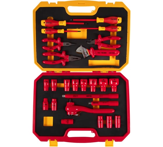 Изображение товара Универсальный набор диэлектрических инструментов TOLSEN 25 предметов V83825