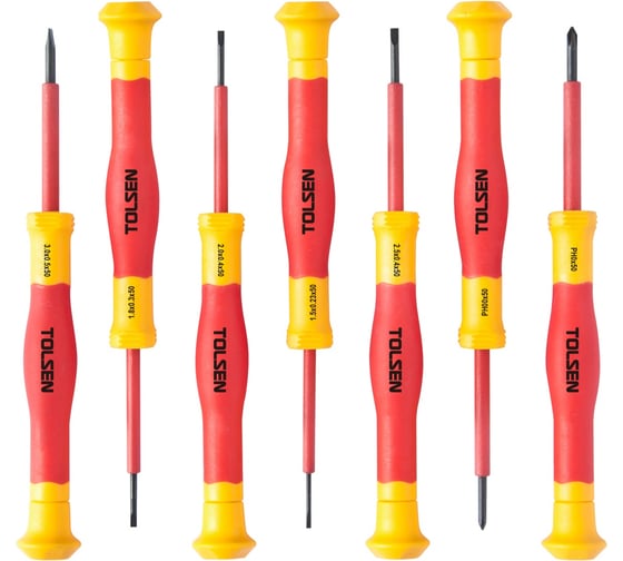Изображение товара Набор прецизионных диэлектрических отверток TOLSEN 7 предметов V32007