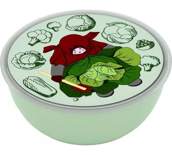 Изображение товара Миска с крышкой Архимед 0.2 л с IML декором Р2101i