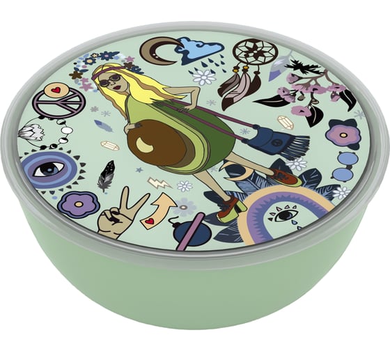 Изображение товара Миска с крышкой Архимед 0.97 л с IML декором Р2104i